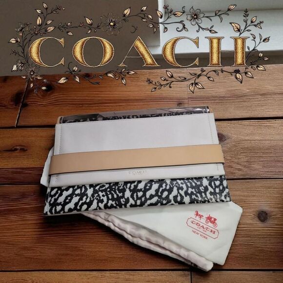 COACH 2013 BLEEKER MIXED MEDIA CLUTCH NWT And DUST BAG - Picture 1 of 13